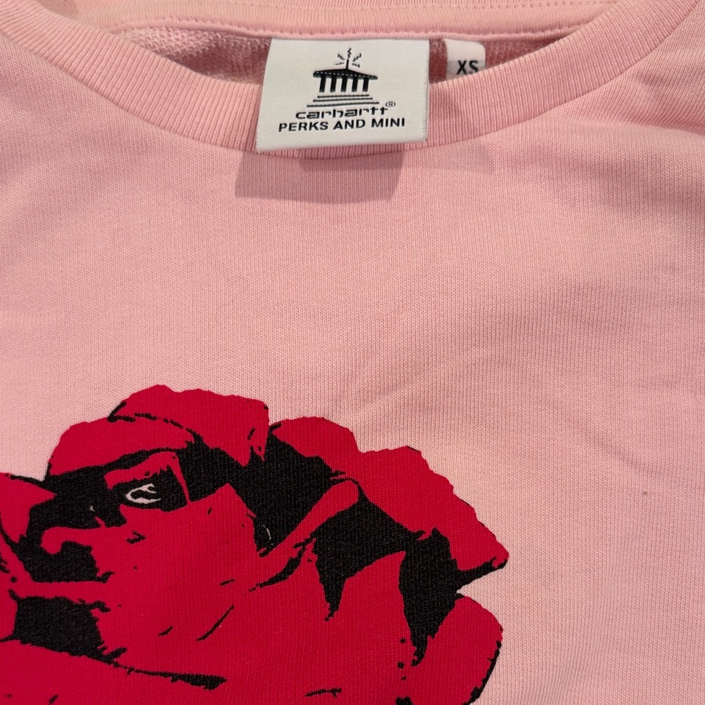 Carhartt PERKS AND MINI w Rose Cotton Sweatshirt